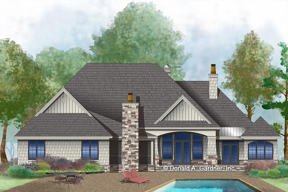 Plan 444051GDN: Traditional Craftsman Plan with Screened Porch and Elegant Ceiling Treatments - Image #13 - Craftsman, Traditional