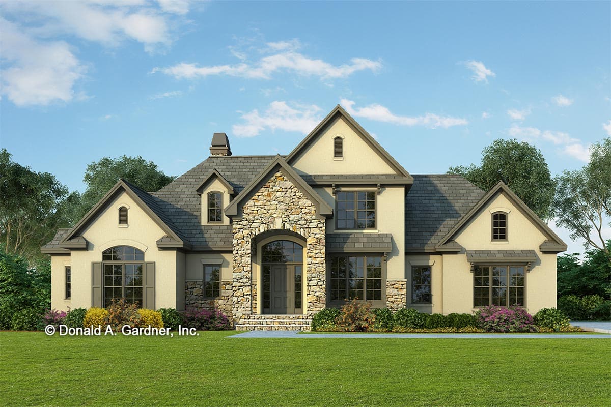 Plan 444054GDN: Two-story European Home Plan with Stone and Stucco Facade - Image #5 - European, Transitional