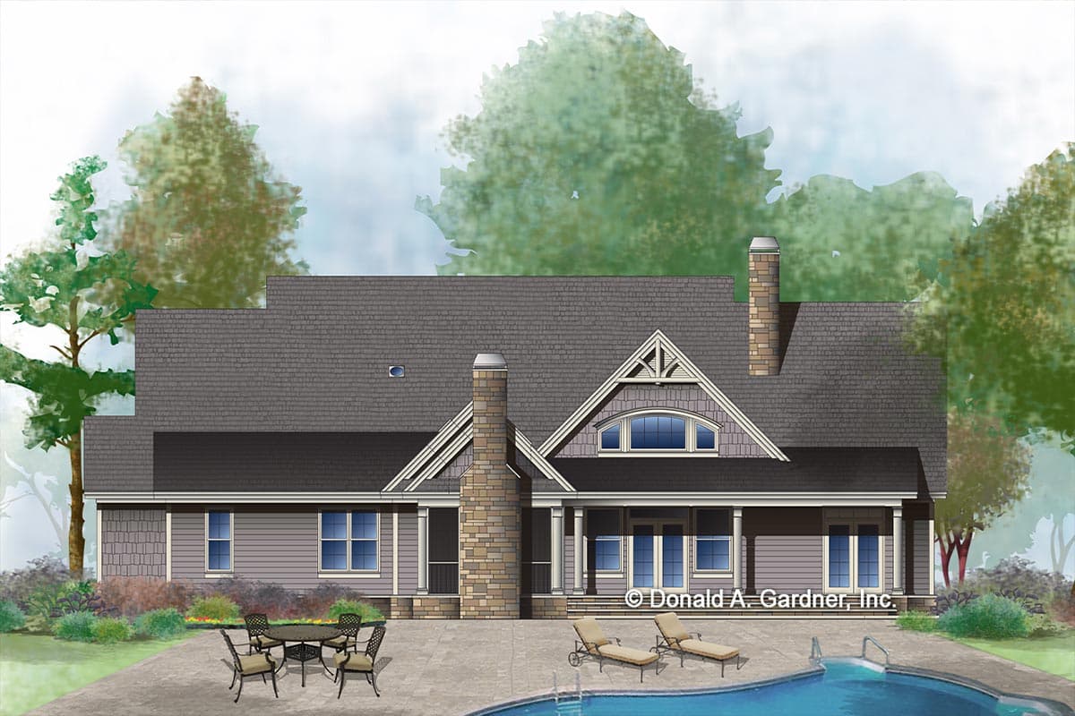 Plan 444057GDN: Open-Concept Craftsman House Plan with Screened Porch and Bonus Room - 2494 Sq Ft - Image #17 - Country, Craftsman, Mountain, New American, Rustic, Traditional