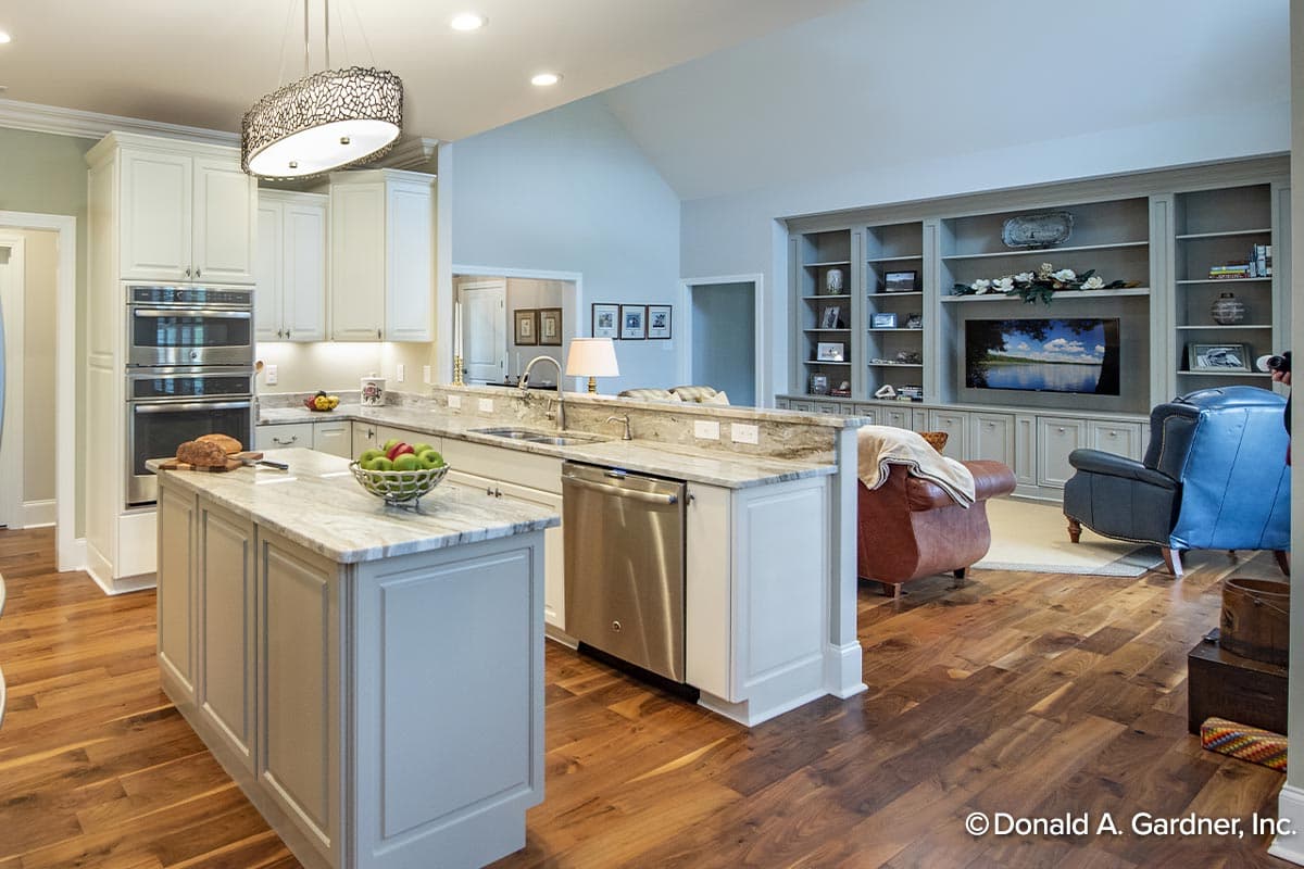 Plan 444057GDN: Open-Concept Craftsman House Plan with Screened Porch and Bonus Room - 2494 Sq Ft - Image #6 - Country, Craftsman, Mountain, New American, Rustic, Traditional