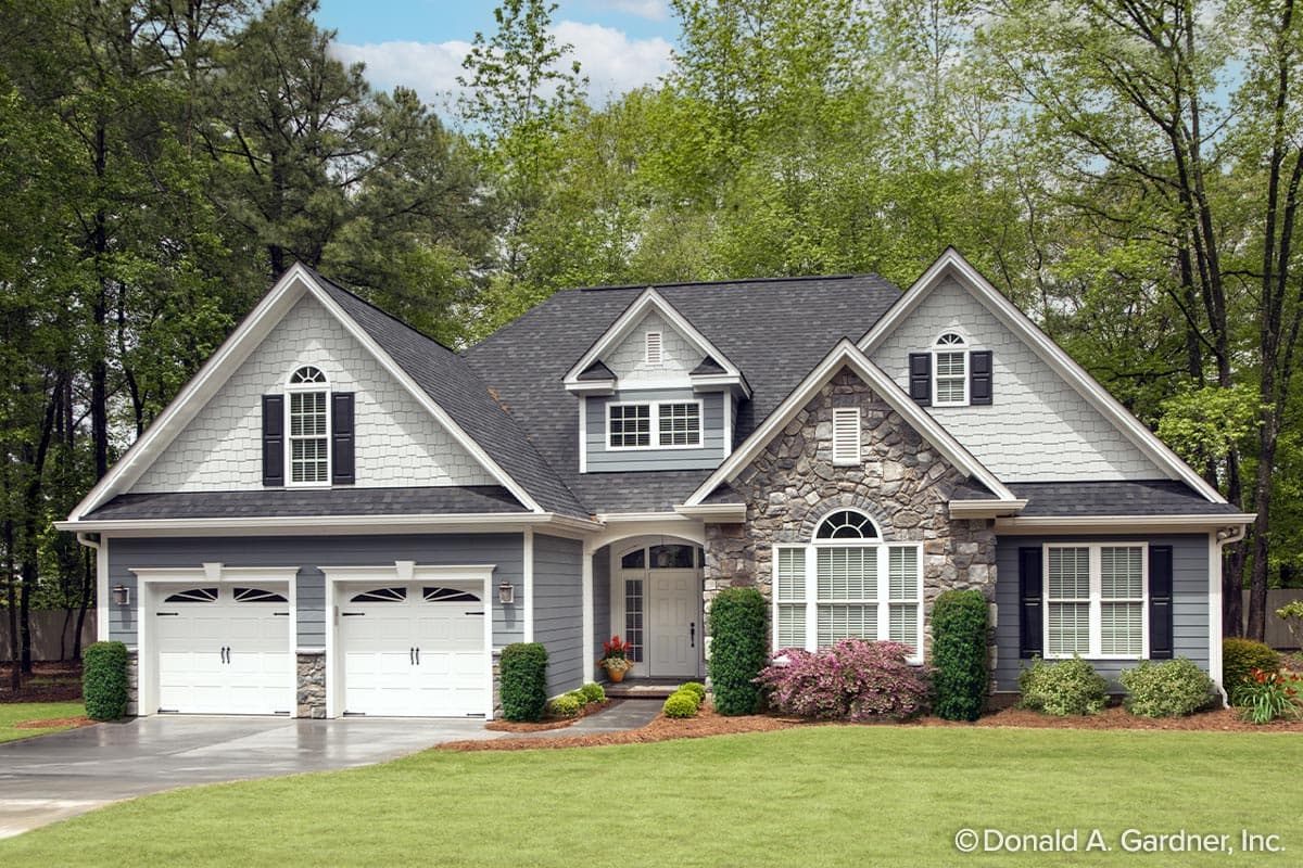 Plan 444074GDN: Traditional Ranch Home Plan with Cathedral Ceiling and ...