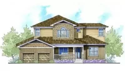 4 Bed 60-Foot Wide House Plan with 2 Beds Per Floor - 3225 Sq Ft