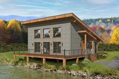 Coastal Contemporary with Amazing Views from the Vaulted Family Room