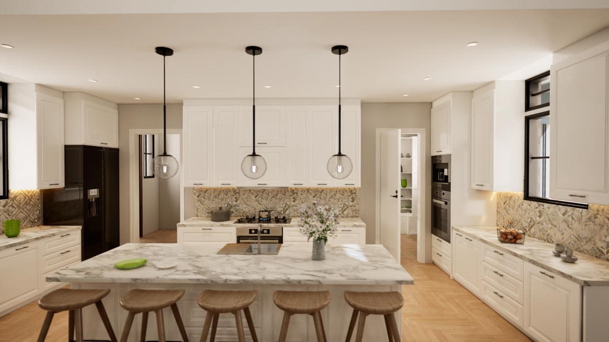 Plan 70718MK: Rustic Home Plan with Wraparound Porch and 2-Story Great Room with Loft Overlook - 3014 Sq Ft - Image #20 - Barndominium, Country, Farmhouse, Modern Farmhouse, Rustic, Transitional