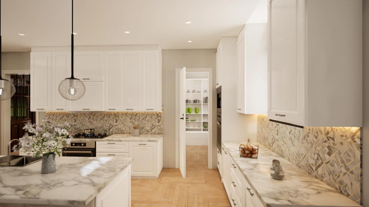 Plan 70718MK: Rustic Home Plan with Wraparound Porch and 2-Story Great Room with Loft Overlook - 3014 Sq Ft - Image #21 - Barndominium, Country, Farmhouse, Modern Farmhouse, Rustic, Transitional