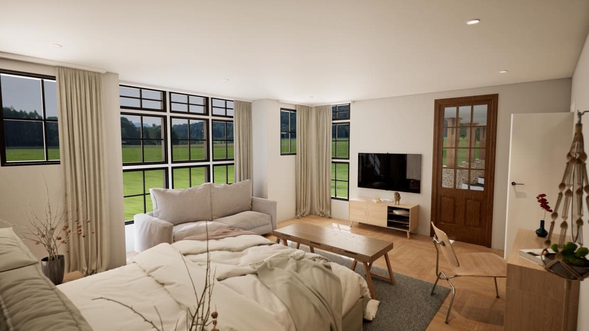 Plan 70718MK: Rustic Home Plan with Wraparound Porch and 2-Story Great Room with Loft Overlook - 3014 Sq Ft - Image #25 - Barndominium, Country, Farmhouse, Modern Farmhouse, Rustic, Transitional