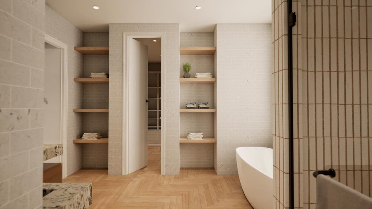 Plan 70718MK: Rustic Home Plan with Wraparound Porch and 2-Story Great Room with Loft Overlook - 3014 Sq Ft - Image #27 - Barndominium, Country, Farmhouse, Modern Farmhouse, Rustic, Transitional