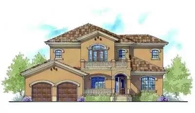 60-Foot Wide 2-Story House Plan with 2 Beds Per Floor - 3225 Sq Ft