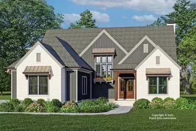 Transitional House Plan with Main Floor Master and Guest Suite