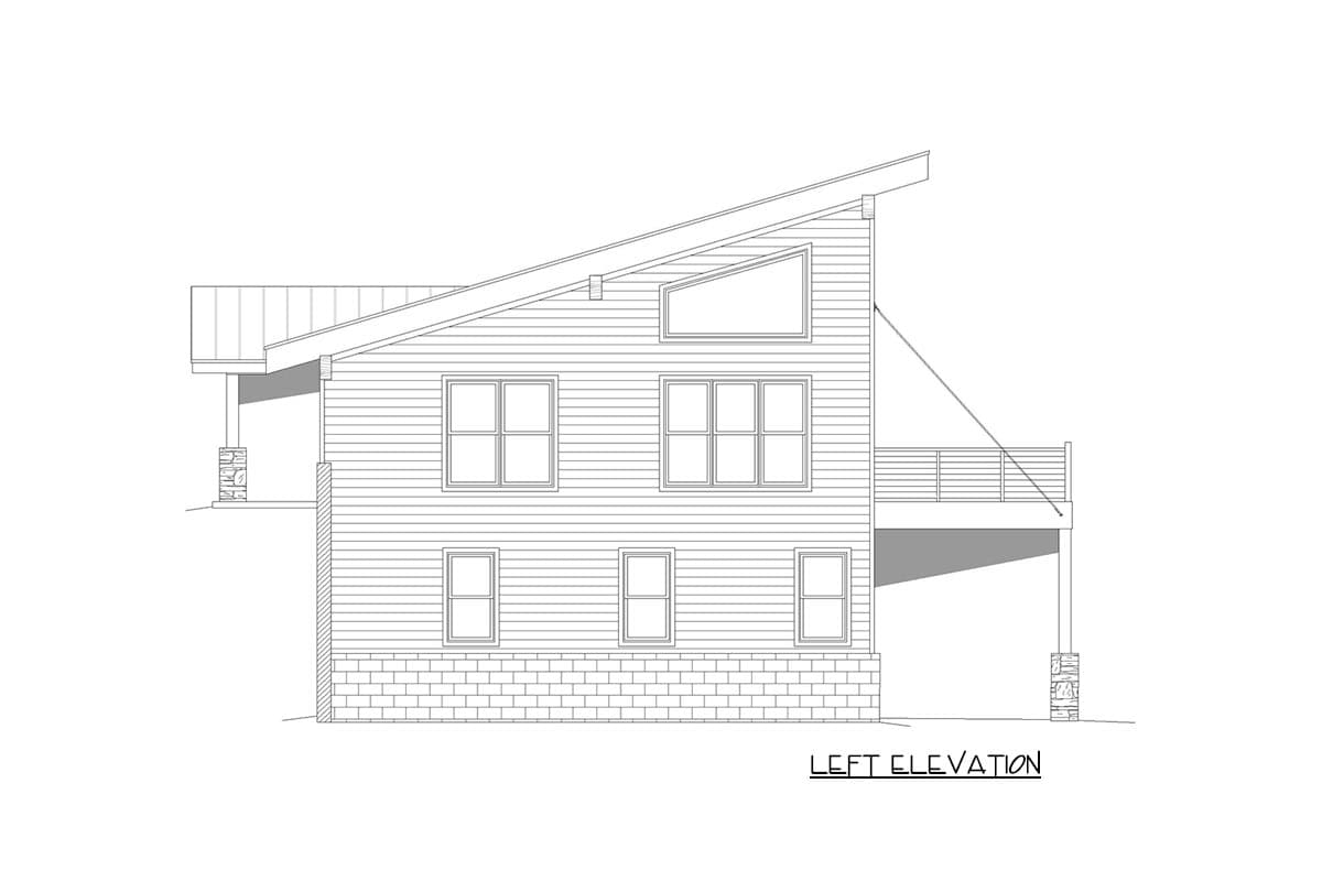 Plan 68860VR: Contemporary Coastal or Mountain Plan for a Sloping Lot - Image #4 - Coastal, Contemporary, Modern, Mountain, Vacation