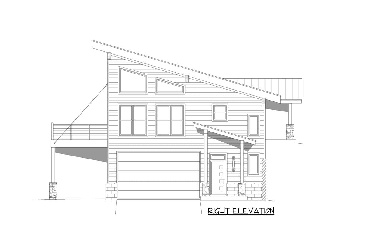 Plan 68860VR: Contemporary Coastal or Mountain Plan for a Sloping Lot - Image #6 - Coastal, Contemporary, Modern, Mountain, Vacation
