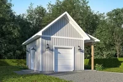 Storage Shed with Half Bath