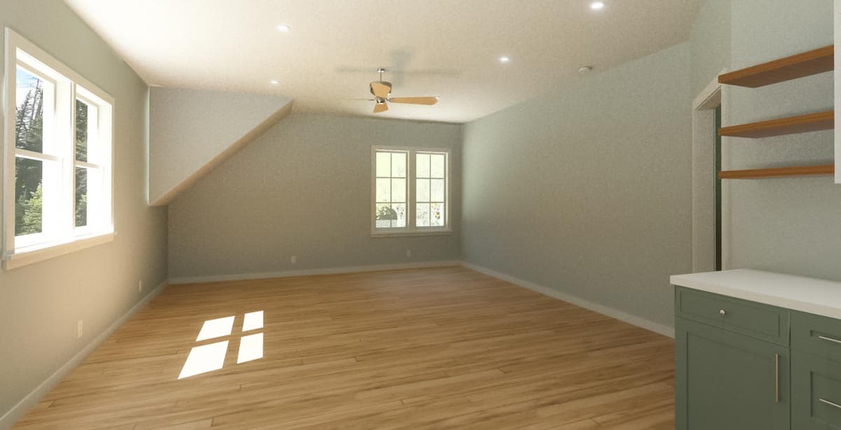 Plan 765035TWN: Flexible Craftsman Carriage House Plan with Double Garage - 887 Sq Ft - Image #6 - Carriage, Cottage, Country, Craftsman, Traditional