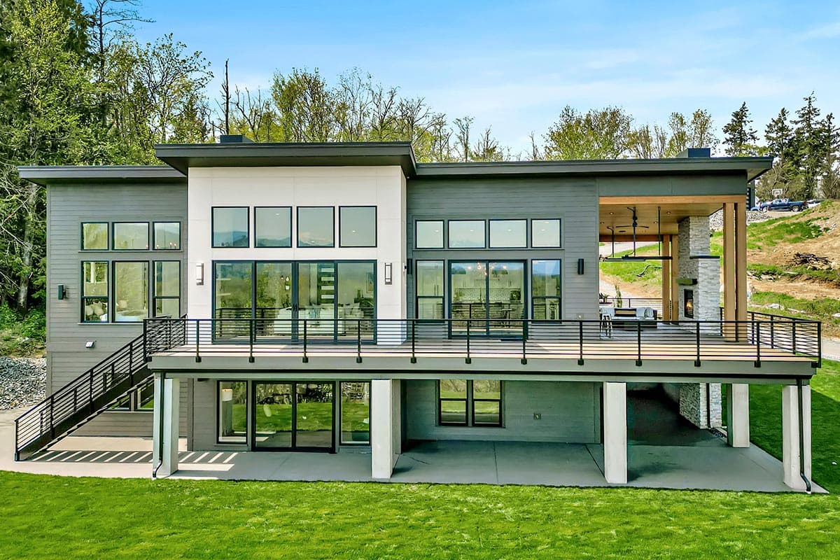 Plan 280151JWD: Modern Ranch for Sloped Lot with Wraparound Deck - 3986 Sq Ft - Image #6 - Contemporary, Mid Century Modern, Modern, Northwest, Ranch