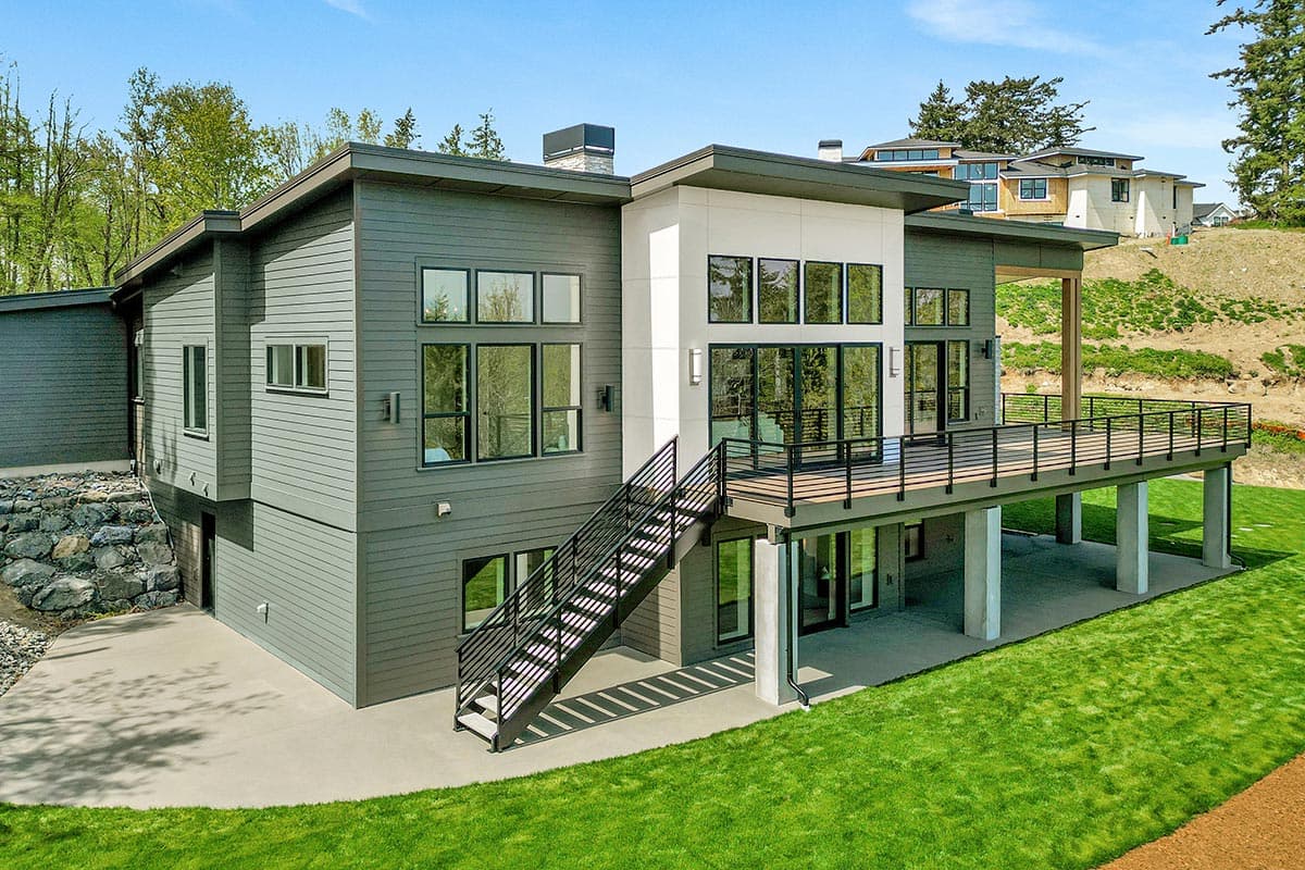 Plan 280151JWD: Modern Ranch for Sloped Lot with Wraparound Deck - 3986 Sq Ft - Image #7 - Contemporary, Mid Century Modern, Modern, Northwest, Ranch