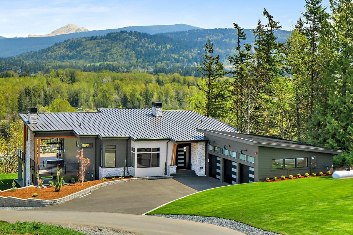 Plan 280151JWD: Modern Ranch for Sloped Lot with Wraparound Deck - 3986 Sq Ft - Image #43 - Contemporary, Mid Century Modern, Modern, Northwest, Ranch