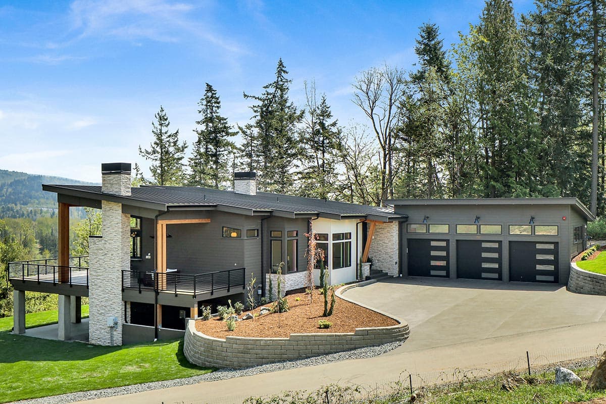 Plan 280151JWD: Modern Ranch for Sloped Lot with Wraparound Deck - 3986 Sq Ft - Image #44 - Contemporary, Mid Century Modern, Modern, Northwest, Ranch