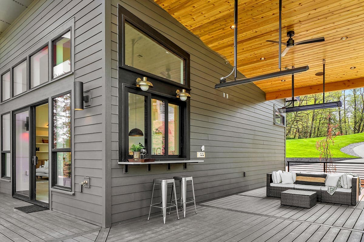 Plan 280151JWD: Modern Ranch for Sloped Lot with Wraparound Deck - 3986 Sq Ft - Image #39 - Contemporary, Mid Century Modern, Modern, Northwest, Ranch