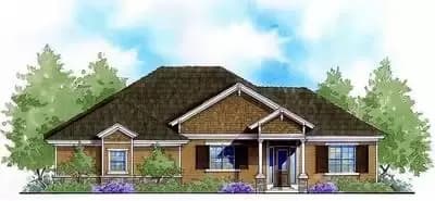 Split Bedroom House Plan with 3 Beds and 2 Baths - 2044 Sq Ft