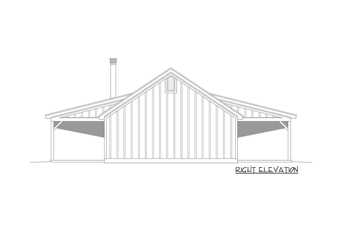 Plan 68863VR: One-story Country Home Plan with Front and Rear 10'-deep Porches - Image #5 - Country, Farmhouse, Ranch