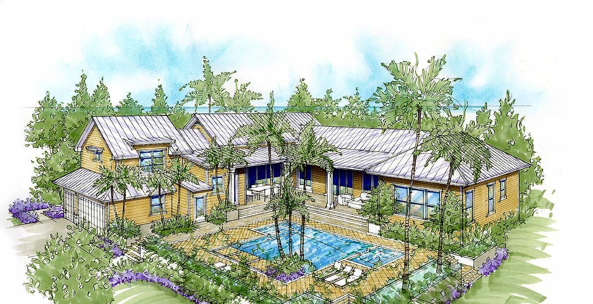 Plan 33161ZR: Coastal House Plan Under 2600 Square Feet with Great Outdoor Living - Image #28 - Coastal, Contemporary, Farmhouse, Florida-Style, New American, Southern