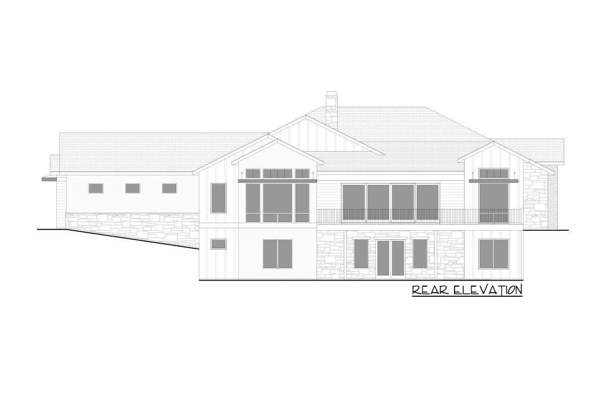 Plan 365014PED: Exclusive Transitional Home Plan with Rec Room and Home Office for a Rear Sloping Lot - Image #28 - Mountain, New American, Ranch, Transitional