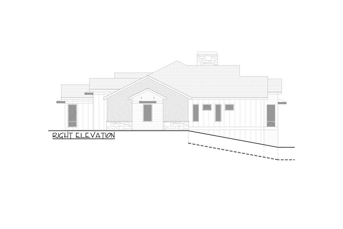 Plan 365014PED: Exclusive Transitional Home Plan with Rec Room and Home Office for a Rear Sloping Lot - Image #29 - Mountain, New American, Ranch, Transitional