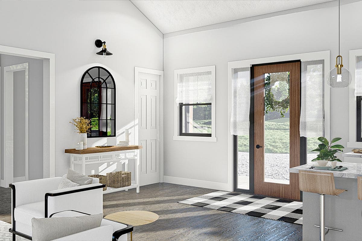 Plan 623060DJ: Rustic Ranch Home Plan with Cathedral Ceilings and a Broad Front Porch - Image #6 - Barndominium, Cabin, Country, Hill Country, Ranch, Rustic, Vacation