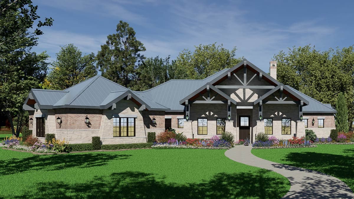 Plan 36668TX: Downsized Rugged Hill Country House Plan with Outdoor Lounge - Image #21 - Craftsman, Hill Country, Mountain, Rustic