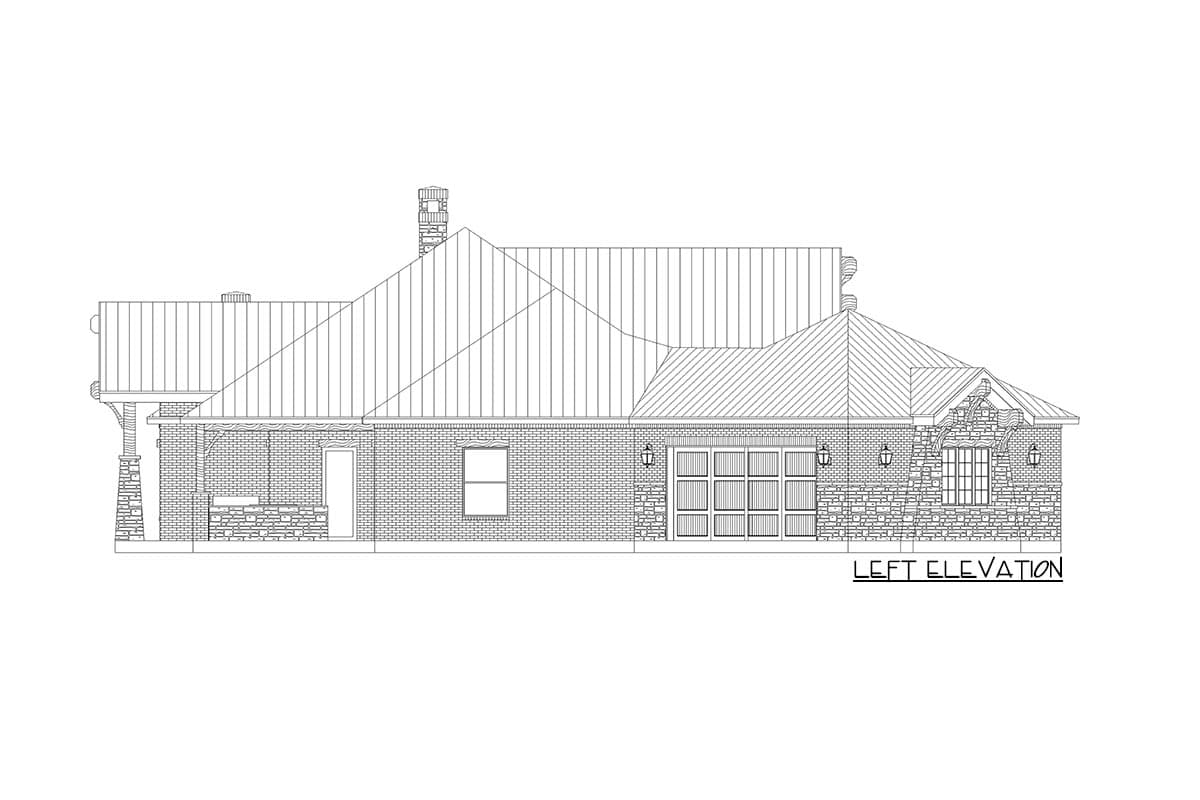 Plan 36668TX: Downsized Rugged Hill Country House Plan with Outdoor Lounge - Image #8 - Craftsman, Hill Country, Mountain, Rustic