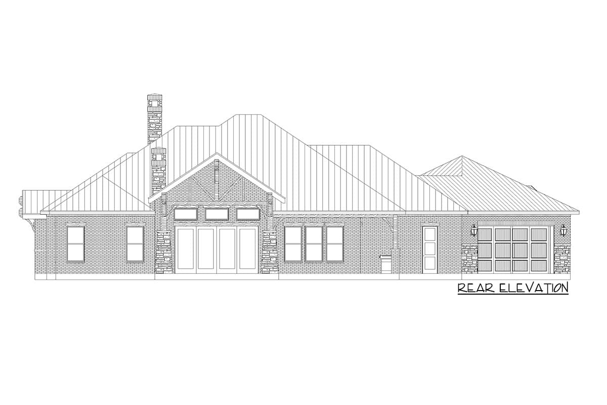 Plan 36668TX: Downsized Rugged Hill Country House Plan with Outdoor Lounge - Image #9 - Craftsman, Hill Country, Mountain, Rustic