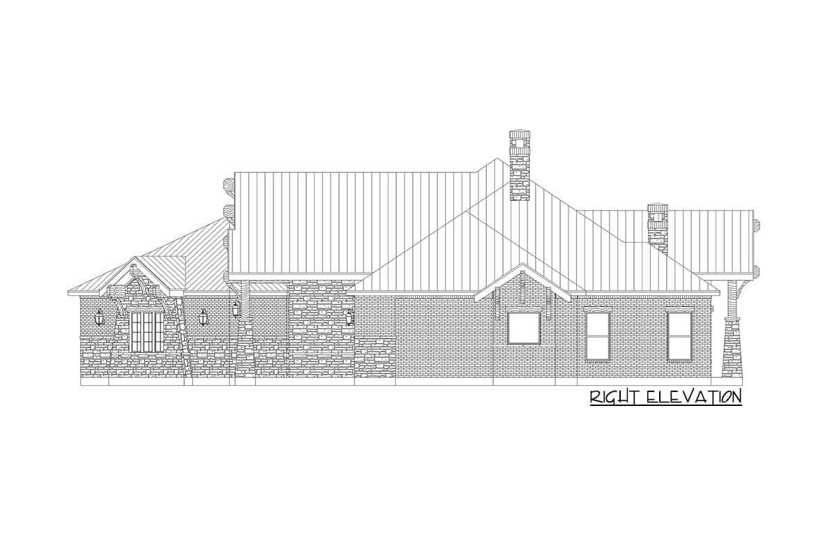 Plan 36668TX: Downsized Rugged Hill Country House Plan with Outdoor Lounge - Image #10 - Craftsman, Hill Country, Mountain, Rustic