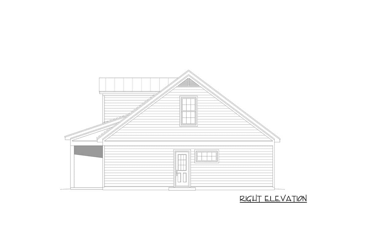 Plan 68868VR: 4-Bed Country Ranch with Upstairs Rec Room - 2109 Sq Ft - Image #5 - Country, Ranch, Traditional