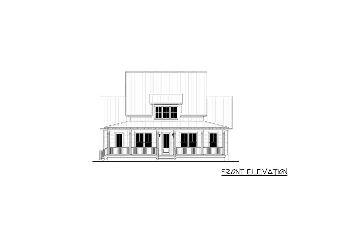 Plan 51878HZ: 3-Bedroom Modern Farmhouse with Wraparound Porch and a Home Office - Image #32 - Country, Farmhouse, Modern Farmhouse, Southern, Traditional