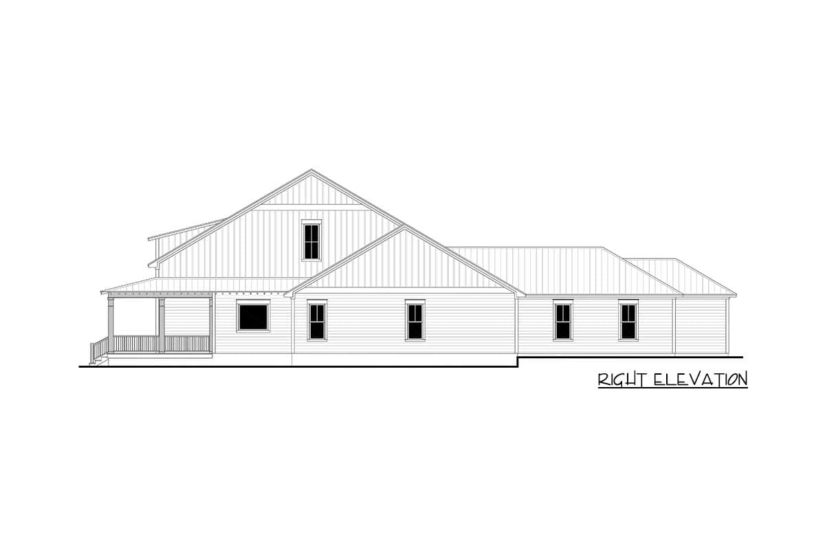 Plan 51878HZ: 3-Bedroom Modern Farmhouse with Wraparound Porch and a Home Office - Image #35 - Country, Farmhouse, Modern Farmhouse, Southern, Traditional