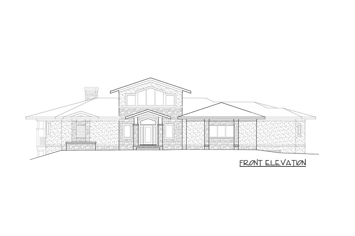 Plan 871011JEN: Prairie-inspired House Plan with Vaulted Great Room for the Rear Sloping Lot - Image #11 - Coastal, Craftsman, Mountain, Prairie