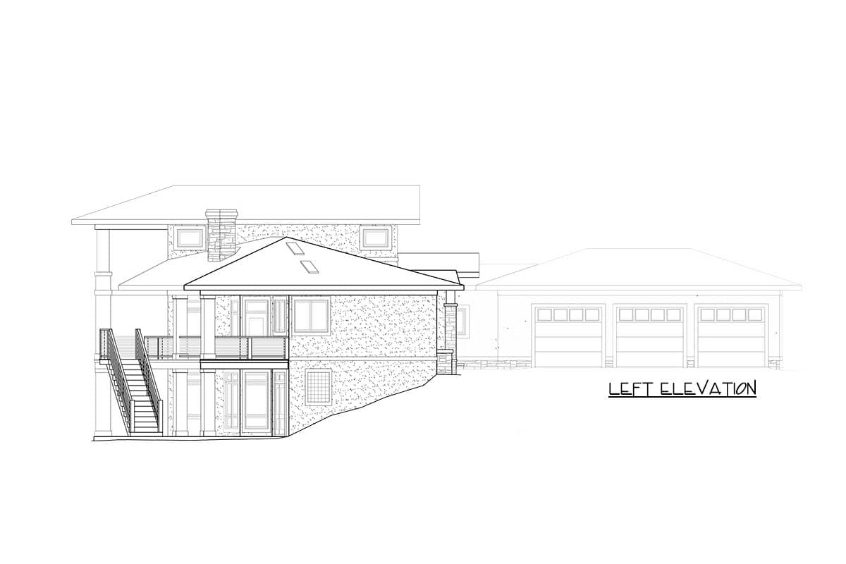 Plan 871011JEN: Prairie-inspired House Plan with Vaulted Great Room for the Rear Sloping Lot - Image #12 - Coastal, Craftsman, Mountain, Prairie