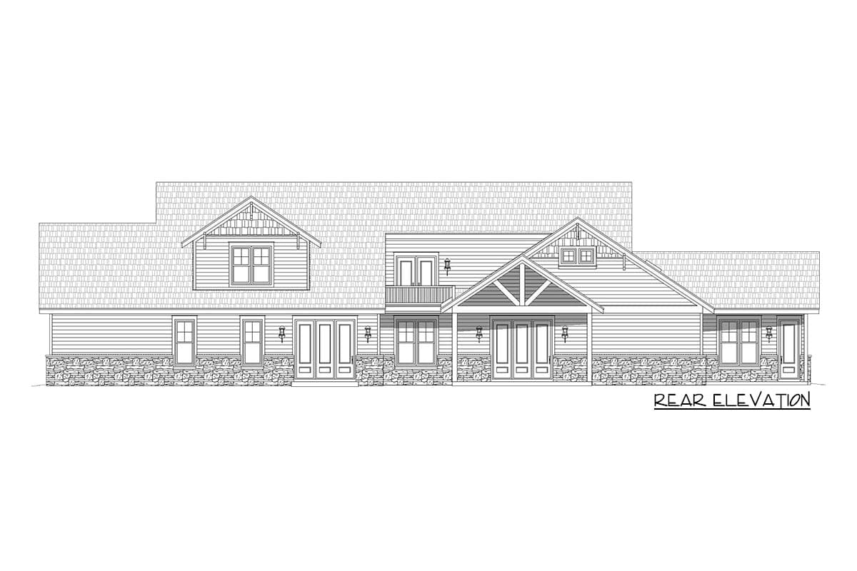 Plan 68872VR: Rugged Craftsman Home Plan with Two Master Suites and a 4-Car Garage - 4081 Sq Ft - Image #15 - Craftsman, Mountain, Rustic