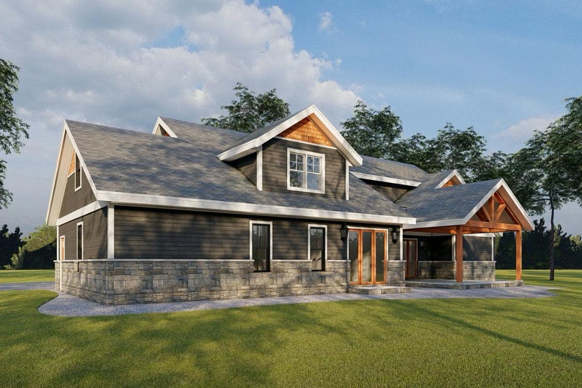 Plan 68872VR: Rugged Craftsman Home Plan with Two Master Suites and a 4-Car Garage - 4081 Sq Ft - Image #7 - Craftsman, Mountain, Rustic