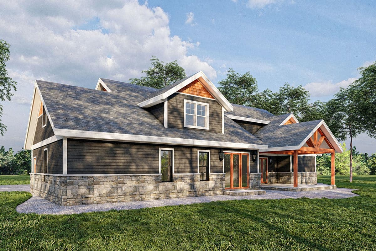 Plan 68872VR: Rugged Craftsman Home Plan with Two Master Suites and a 4-Car Garage - 4081 Sq Ft - Image #8 - Craftsman, Mountain, Rustic