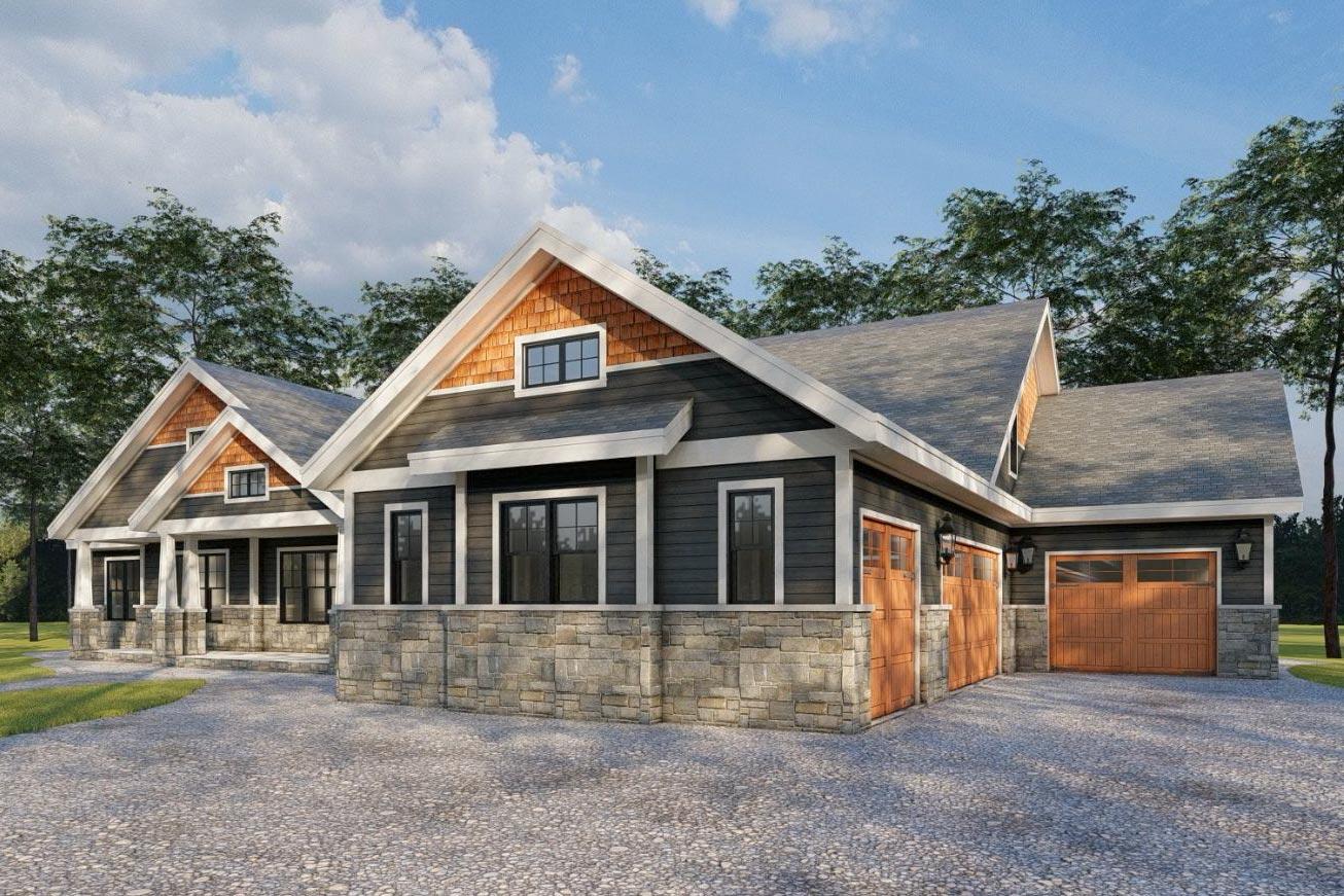 Plan 68872VR: Rugged Craftsman Home Plan with Two Master Suites and a 4-Car Garage - 4081 Sq Ft - Image #11 - Craftsman, Mountain, Rustic
