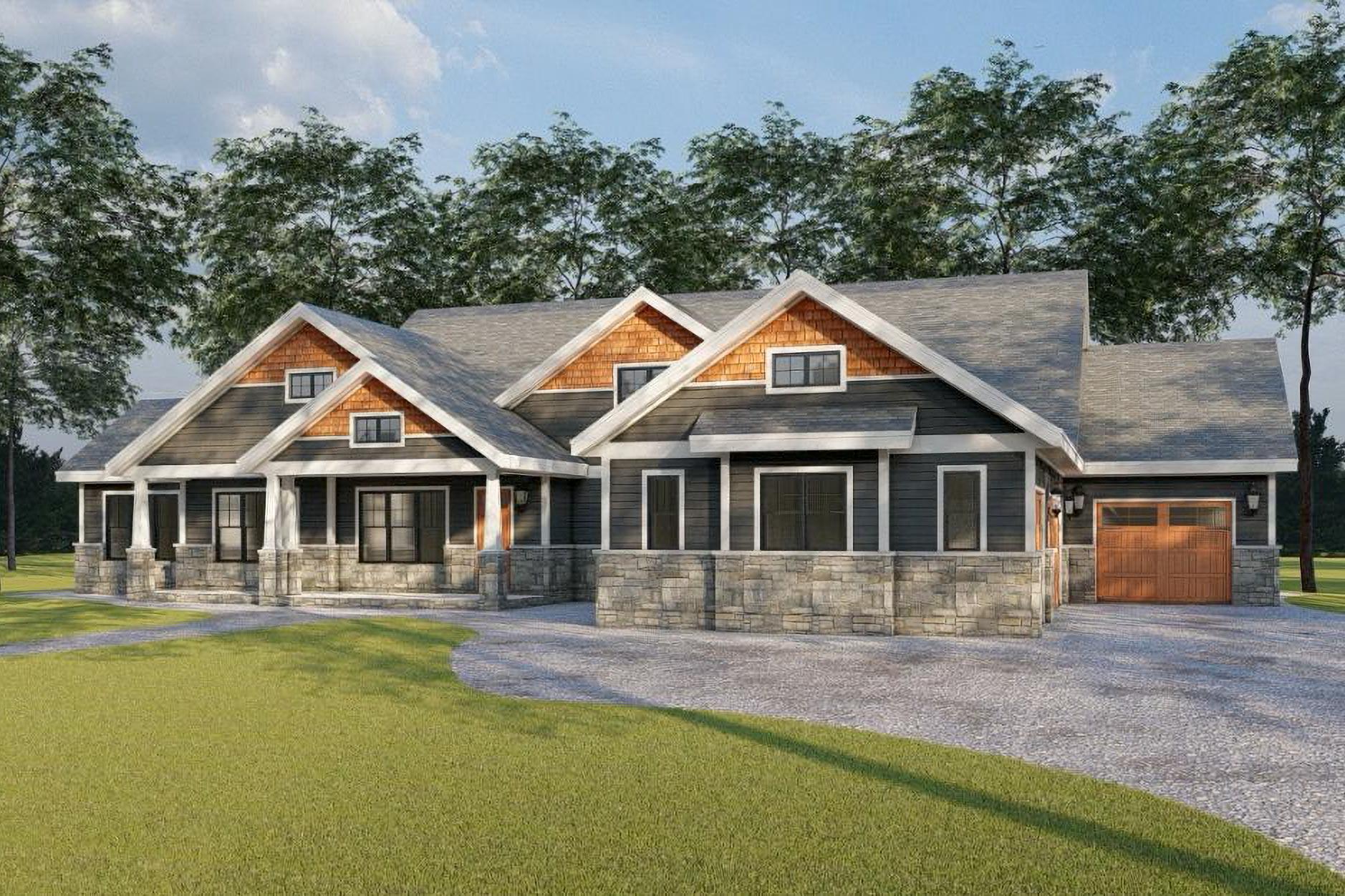 Plan 68872VR: Rugged Craftsman Home Plan with Two Master Suites and a 4-Car Garage - 4081 Sq Ft - Image #12 - Craftsman, Mountain, Rustic