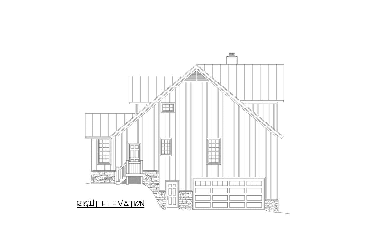 Plan 68878VR: Back Woods House Plan with Wraparound Porch and a Drive-Under Garage - Image #4 - Country, Craftsman, Mountain, Rustic