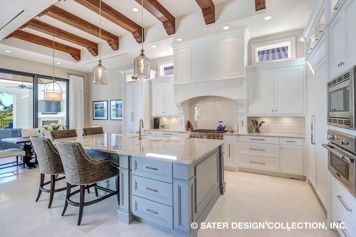 Plan 340001STR: 3-Bed Coastal Contemporary Home Plan with Solana and Study - 3700 Sq Ft - Image #7 - Coastal, Coastal Contemporary, European, Florida-Style, Mediterranean, Spanish, Transitional