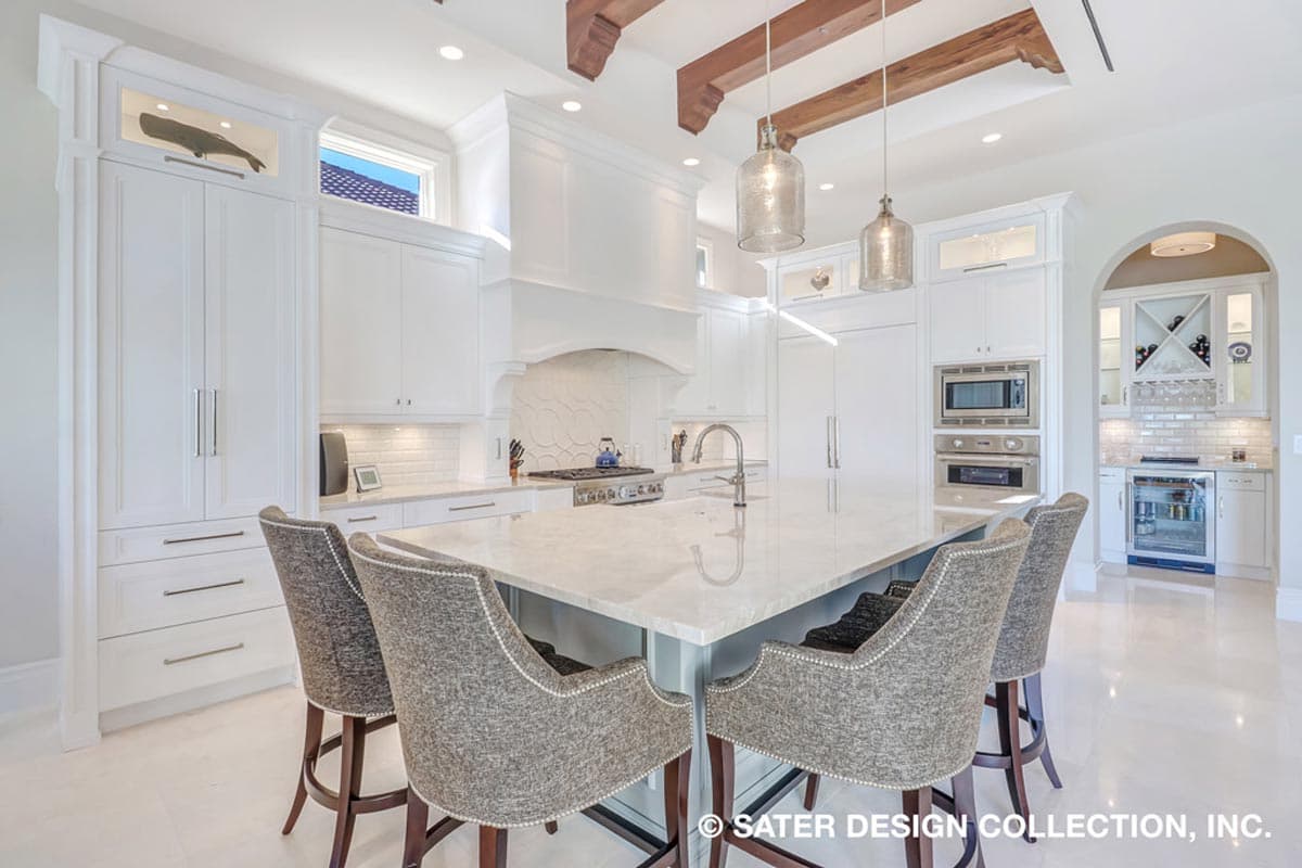 Plan 340001STR: 3-Bed Coastal Contemporary Home Plan with Solana and Study - 3700 Sq Ft - Image #9 - Coastal, Coastal Contemporary, European, Florida-Style, Mediterranean, Spanish, Transitional