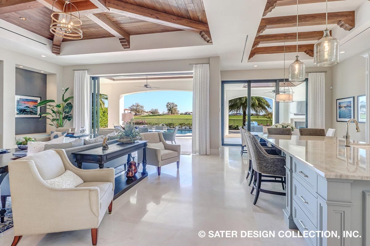 Plan 340001STR: 3-Bed Coastal Contemporary Home Plan with Solana and Study - 3700 Sq Ft - Image #11 - Coastal, Coastal Contemporary, European, Florida-Style, Mediterranean, Spanish, Transitional