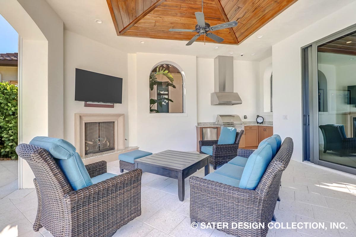 Plan 340001STR: 3-Bed Coastal Contemporary Home Plan with Solana and Study - 3700 Sq Ft - Image #24 - Coastal, Coastal Contemporary, European, Florida-Style, Mediterranean, Spanish, Transitional