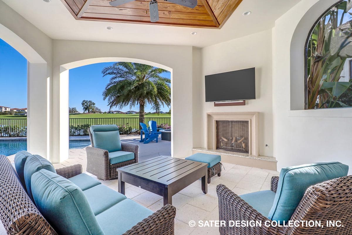 Plan 340001STR: 3-Bed Coastal Contemporary Home Plan with Solana and Study - 3700 Sq Ft - Image #25 - Coastal, Coastal Contemporary, European, Florida-Style, Mediterranean, Spanish, Transitional
