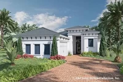 Transitional Mediterranean Home Plan for Indoor Outdoor Living 