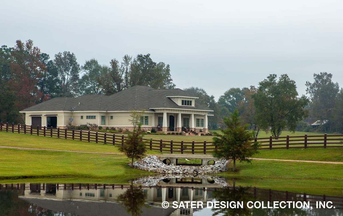 Plan 340004STR: Downsized Craftsman House Plan with 8'-deep Front Porch - 2476 Sq Ft - Image #7 - Craftsman, Florida-Style, Southern, Southern Traditional